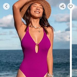 CUPSHE Breezy Double Strap Keyhole One Piece Swimsuite